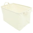 thumbnail image 3 of PAMINGONO 1Pack White Laundry Basket for Bedroom Use and Toy Storage 15.4x10.2x10.2in, 3 of 8