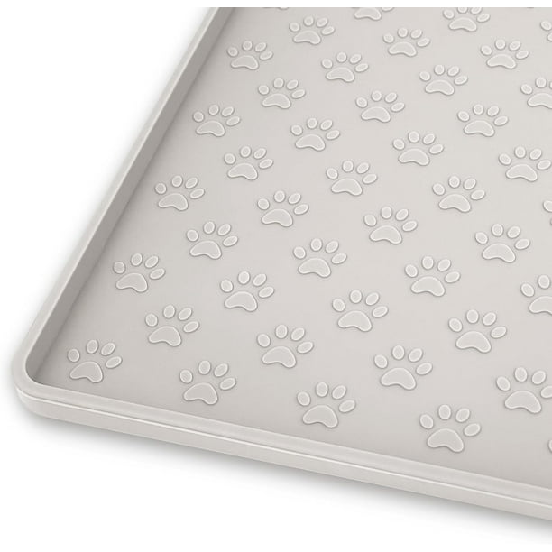 Dog Food Mat Anti Slip Dog Bowl Mats for Food and Water High Lips Dog Feeding Mat Waterproof Pet Placemat Walmart