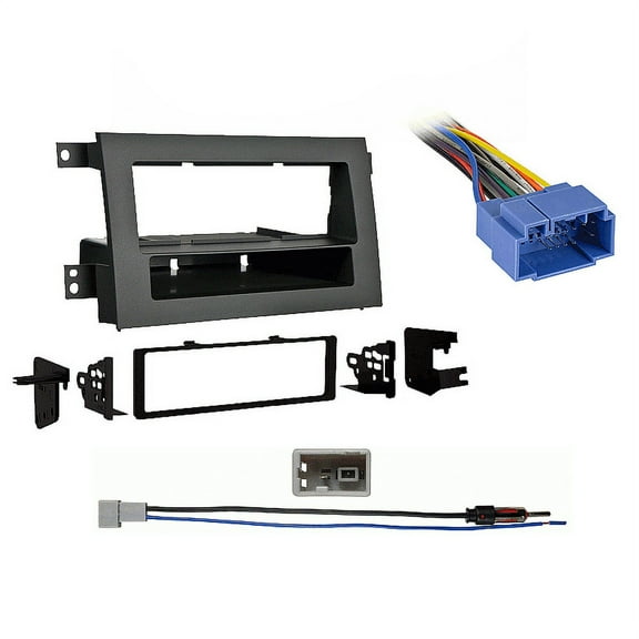 Fits Honda Ridgeline 2005-2008 Single DIN Harness Radio Dash Kit - Gray