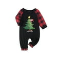 thumbnail image 3 of Odeerbi Christmas Pajamas for Family Holiday Long Sleeve Family Christmas Pajamas Matching Sets Infant Plaid Printed Tops Pants Set Two-Piece Sleepwear Xmas PJs Set Multicolor, 3 of 3