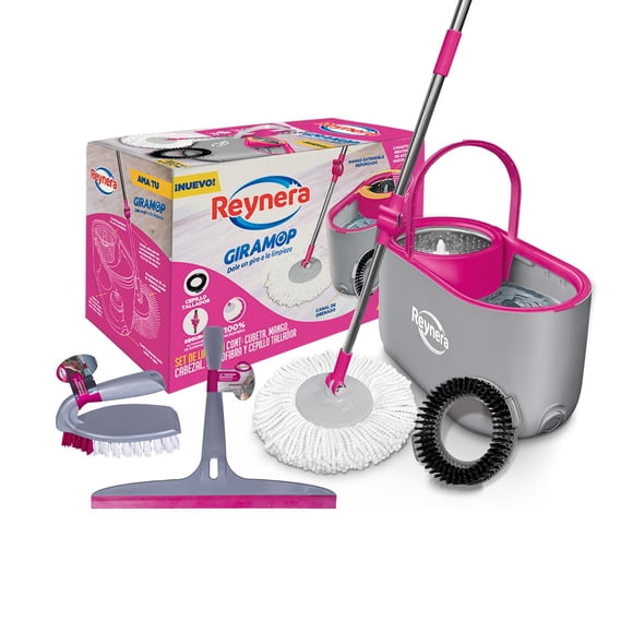 Giramop Trapeador + Limpiaventanas Cepillo Limpieza Reynera