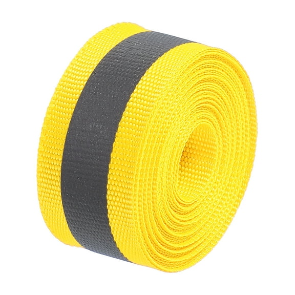Uxcell Reflective Tape Strip, 0.8" x 10FT High Visibility Sew-on DIY Safety Fabric Webbing, Gold-yellow