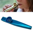 thumbnail image 4 of Kazoo azul, flauta Kazoo de aluminio, instrumento Kazoo fácil de usar, diseño aerodinámico, 4 of 12