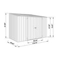 thumbnail image 5 of Absco AB1111 10 x 5 ft. Single Door Space Saver Metal Garden Shed, Woodland Gray, 5 of 11