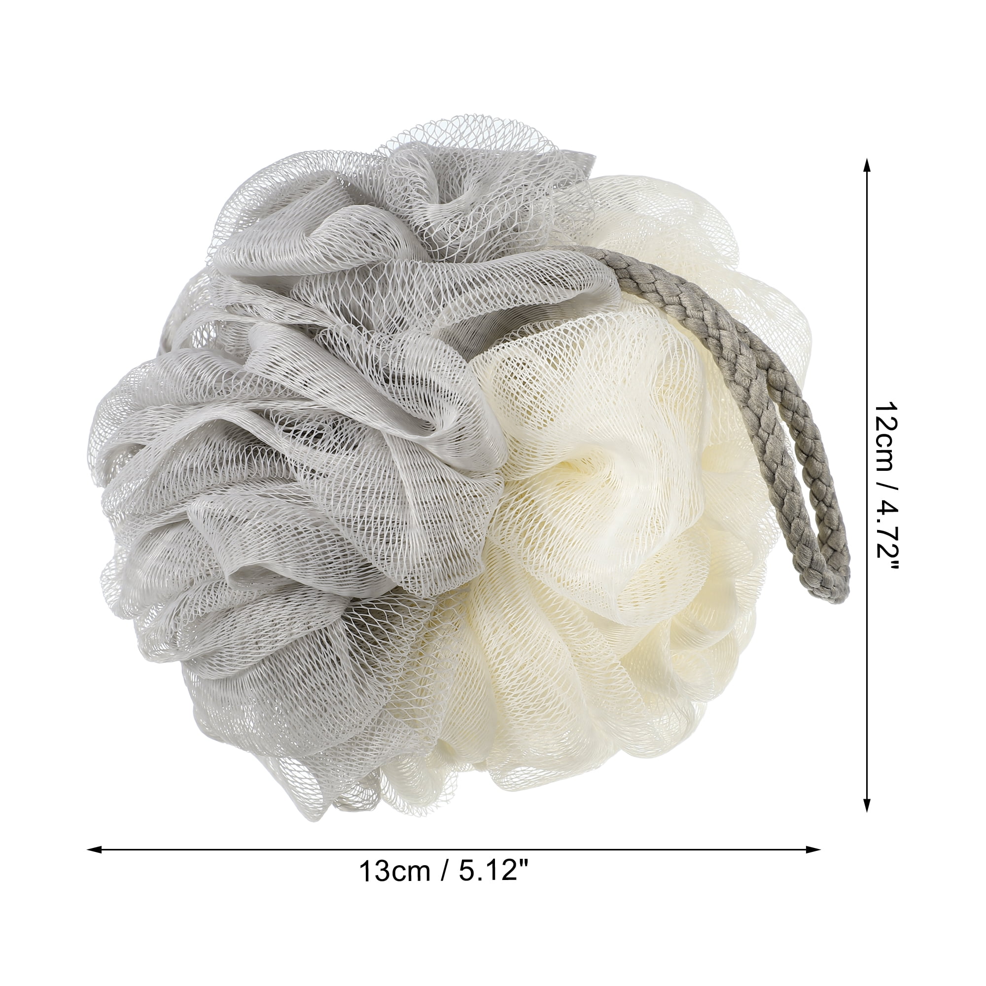 Unique Bargains Bath Shower Loofah Sponge Body Puffs 4.72"x5.12" 1 Pc Gray