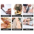thumbnail image 3 of Carpenter Triangle Ruler, High Hardness Clear Scale Measuring Layout Tool Aluminum Alloy  for Woodworking Black,Silver White,Blue, 3 of 7