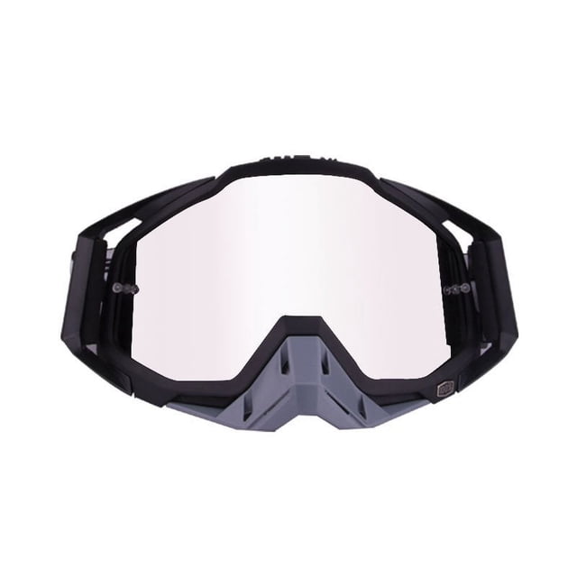 Motorcycle Goggles Outdoor Off-road Goggles Riding Glasses Windproof Dustproof riding glasses All black + gray (silver piece)