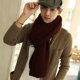 thumbnail image 4 of Bufanda de lana para mujer, invierno, gruesa, otoño, cuello cálido, para estudiantes, pareja, bufanda de punto negra para hombre, 4 of 6