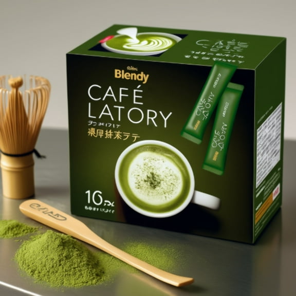 AGF Blendy Cafe Ratory Sticks Rich Matcha Latte 16 Stick Powdered Matcha Made in JAPAN - Tokyo Sakura Mall