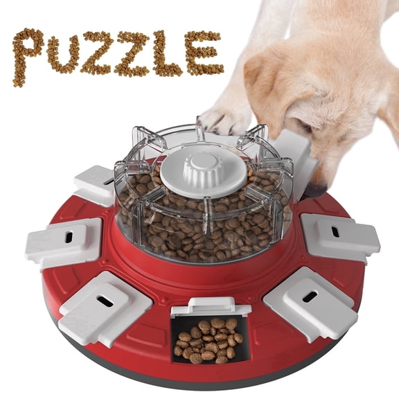 Pet Deluxe Dog Puzzle Toys, Treat Dispensing Dog Enrichment Toys for IQ Training and Brain Stimulation, Interactive Mentally Stimulating Enrichment Toy
