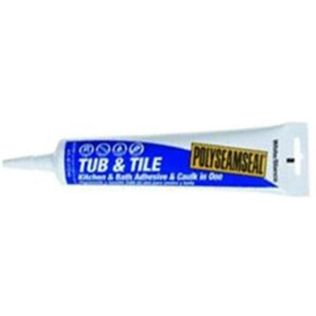 7454614,TUB/TILE ADHESIVE CAULK,WATER-BASED 2-N-1 SEAL AND BOND,,5.5 Ounce Tube,Color=Clear Note: Clear product extrudes white and turns to clear as it
