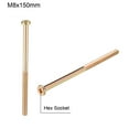 thumbnail image 3 of M8x150mm Furniture Screw Hex Socket Machine Screws Zinc Plated Fasteners Bolts Half Thread Carbon Steel 10 Pcs, 3 of 4