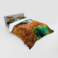 thumbnail image 3 of Ambesonne Nature Bedding Set 3 Pcs, Idyllic Autumn Season, Twin XL, Green Amber, 3 of 3