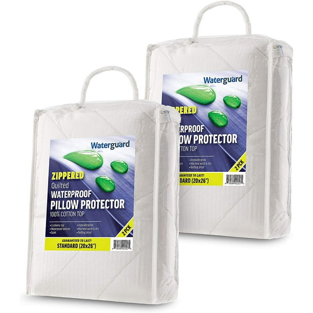 Waterguard Waterproof Pillow Protectors Bed Bug Control ...