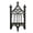 A, variant on Gothic Wooden Wall Shelf Vintage Style Fence-Inspired Storage Rack for Home Decor, Bathroom & Entryway Organization