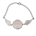 thumbnail image 1 of Rombo triángulo octogonal estampado Pulsera pulsera pulsera alas de ángel pulsera, 1 of 3