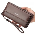 thumbnail image 2 of Cartera de hombre, informal, de negocios, de gran capacidad, tipo sobre, con estampado de lichi, tarjetero, tipo sobre, 2 of 5