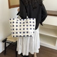 thumbnail image 6 of Women Polka Dot Transparent Tote Handbag, Waterproof Lightweight Large Capacity Shopping Bag, Sturdy Handle Casual Shoulder Bag for Beach Travel Daily Errands, 6 of 8
