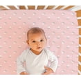 Peanutshell Nursery Mini Crib Sheet Set for Baby Girls, Pink Roses