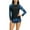 Blue, variant on WREESH Womens Two Piece Swimsuit Rash Guard Swimsuits Swimsuit Long Sleeve Tops and Shorts Diving Suit Siamese Summer Beach Surfing Swimwear Bathing Suit Blue