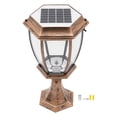 thumbnail image 6 of Outdoor Solar Powered LED Fence Lamp Gate Wall Lamp Post Light Outdoor Garden Yard Pole Pier Wall Mount Kit (Bronze), 6 of 8
