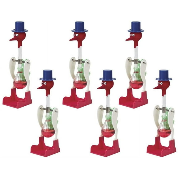 Forum Novelties 6 PCS The Famous Lucky Drinking Bird , Magic Drinking Bird