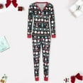 thumbnail image 2 of Pijamas de Navidad Para La Familia Trajes A Juego Mujeres Traje de Manga Larga Impreso Ropa de Casa Pijama Traje Top + Pantalones Traje Traje de Mamá Odeerbi ODB189488, 2 of 9