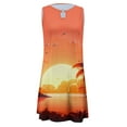 thumbnail image 4 of asddcavvf Robes pour Femmes 2024 Mode Féminine Été Imprimé Sans Manches Boucle Creuse Col en V D, 4 of 5