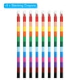 thumbnail image 3 of Uxcell Stacking Crayons, 4 Pack 12 Colors Stackable Buildable Square Drawing Crayons, 3 of 6