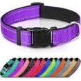thumbnail image 1 of LAICAIW Reflective Dog Collar,Soft Neoprene Padded Breathable Nylon Pet Collar Adjustable for Large Dogs,Purple,L, 1 of 7