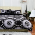 thumbnail image 4 of Bohemian Duvet Cover Sets with 2 Matching Pillow Shams Soft Microfiber 3-Piece Boho Mandala Quilt Set (Black, King), 4 of 6