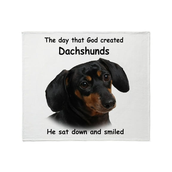 CafePress - God Created Dachshunds Throw Blanket - Soft Fleece Throw Blanket, 50"x60" for All Ages