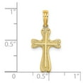 thumbnail image 2 of 14k Gold Religious Faith Cross Cross With Love Heart Edges and Rounded 23.55mm long Pendant Necklace for Women, 2 of 2