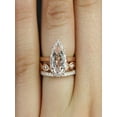 thumbnail image 2 of Limited Time Sale 1.50 carat Morganite and Diamond Trio Ring Set in 10k Rose Gold with One Engagement Ring and 2 Wedding Bands, 2 of 2