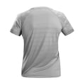 thumbnail image 5 of Men's Solid Color Geometric Jacquard Short Sleeve Round Neck Athletic T-Shirt, Quick-Dry Sporty Top for Training, Running, Gym Workouts and Outdoor Activities Gray b XXL, 5 of 5