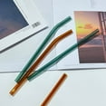 thumbnail image 1 of PENGXIANG Straight Bend Glass Straws Set Lightweight Smooth Edge Straws for Tea Coffee Shop Dorm Homes, 1 of 5