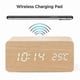 thumbnail image 2 of Wooden Digital Alarm Clock With Wireless Charging,adjustable Brightness Dimmer And Alarm Volume(bamboo), 2 of 2