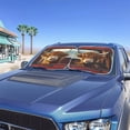 thumbnail image 2 of Binienty Automobile Front Windshield Sun Shade Funny Highland Cow Sun Protector For Car Windshield Window Shades Cover Sun Visor Shield 25.5x28.5 Inches, 2 of 7