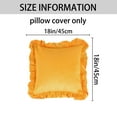 thumbnail image 6 of Unique Bargains Scalloped Square Outdoor Throw Pillow Covers Yellow 18" x 18", 6 of 6