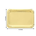 thumbnail image 3 of Efavormart 10 Pack | 9"x6" Gold Paper Cardboard Serving Trays, Rectangle Party Platters - 400 GSM, 3 of 11