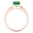 thumbnail image 4 of Clara Pucci 14K Rose Gold 2.5ct Emerald Solitaire Ring for Women, 4 of 8