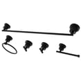 thumbnail image 6 of Kingston Brass BAH8230478MB Concord 5-Piece 30-Inch Towel Bar Bathroom Accessory Set in Matte Black, 6 of 6