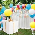 thumbnail image 2 of Extra Large Gift Box with Lid, Giant Gift Box for Gender Reveal Big Presents with Bows and Ribbons for Birthday Special Celebrations Anniversaries Wedding Party (White,28x28x28 Inches), 2 of 10