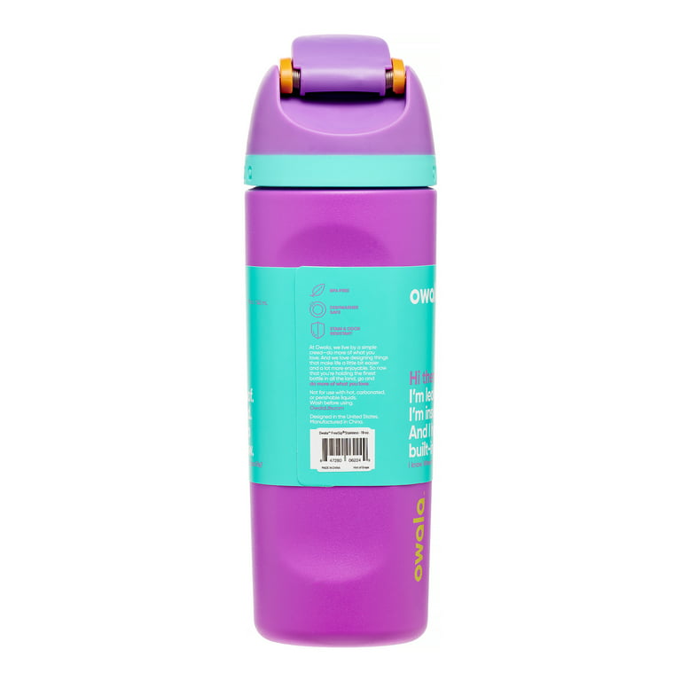 Owala FreeSip Water Bottle Stainless Steel, 19 Oz., Hint of Grape Purple 