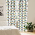 thumbnail image 2 of Ambesonne Hawaii Curtains, Composition of Fruit, Pair of 28"x95", Multicolor, 2 of 5