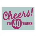 thumbnail image 2 of 40th Birthday Cutting Board, Cheerful Happy Mood Greeting with Hand Writing in Hot Pink Color, Decorative Tempered Glass Cutting and Serving Board, Large Size, Hot Pink White, by Ambesonne, 2 of 5