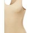 thumbnail image 4 of A2Y Women's Fashion Basic Premium Cotton Racerback Tank Body Suit Sand S, 4 of 5