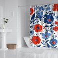 thumbnail image 2 of Pioneer Flower Floral Print Pattern Shower Curtain 84"x72" ,Bathroom Decorative Shower Curtains Set with 12 Hooks,Modern Waterproof Washable Shower Curtain, 2 of 6