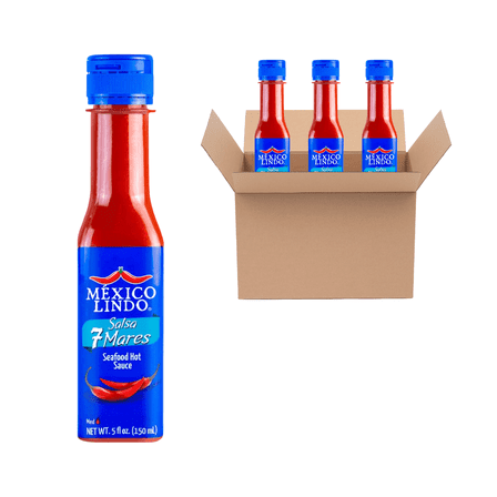 Mexico Lindo 7 Mares Hot Sauce, 5 fl oz, Pack of 3