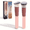 Pink, variant on FORICOM Two-Piece Foundation Brush (Flat Top, Slanted Top) - Premium Makeup Brush for Liquids, Creams and Powders - Polishing, Blending and Face (White)